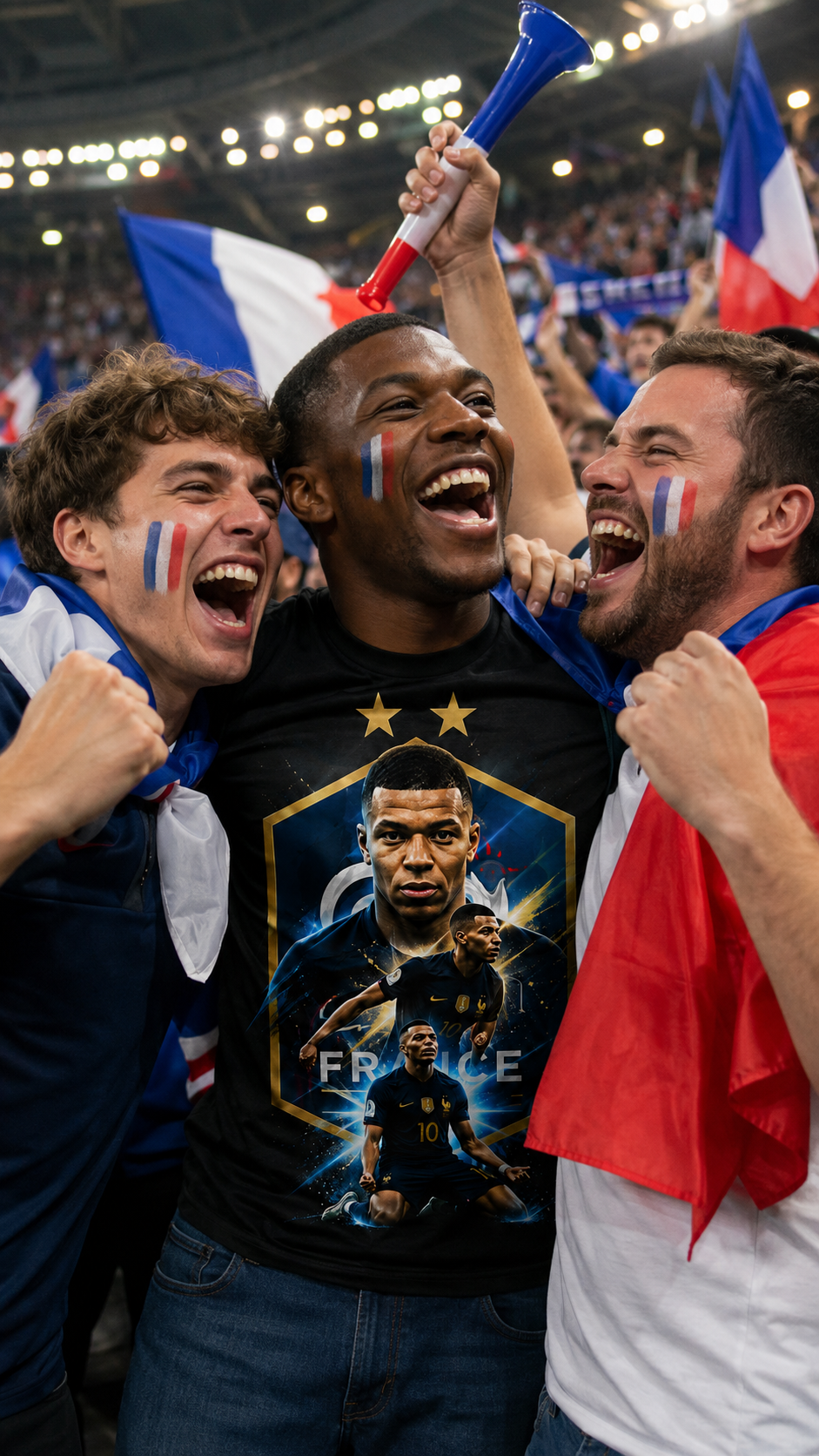 Les Bleus Royale France Football Fan-Art Tee