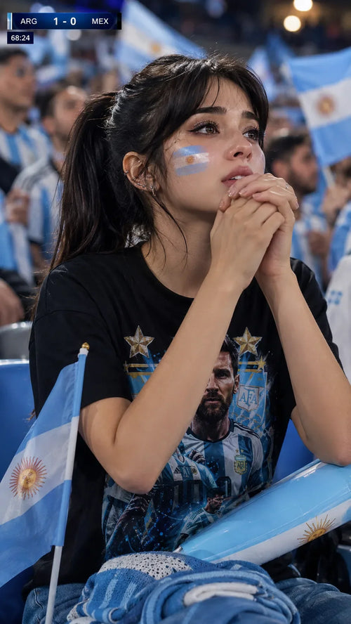 Albiceleste Glory – Argentina Football Fan-Art Tee