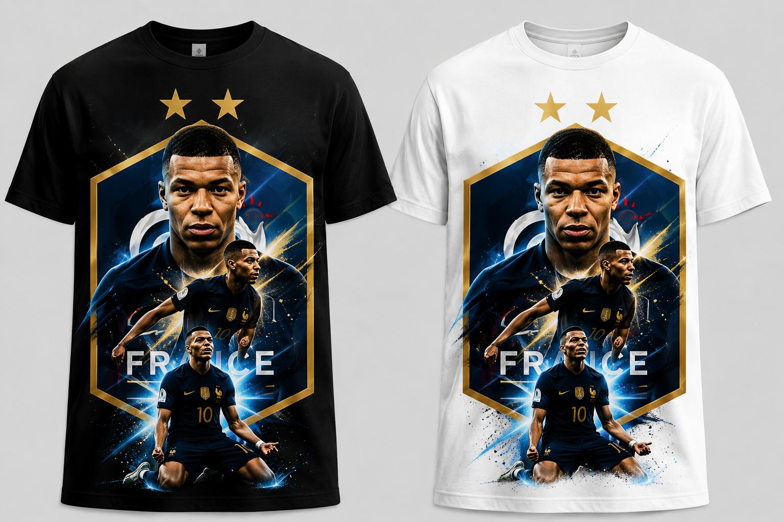 Les Bleus Royale France Football Fan-Art Tee