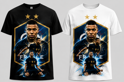Les Bleus Royale France Football Fan-Art Tee